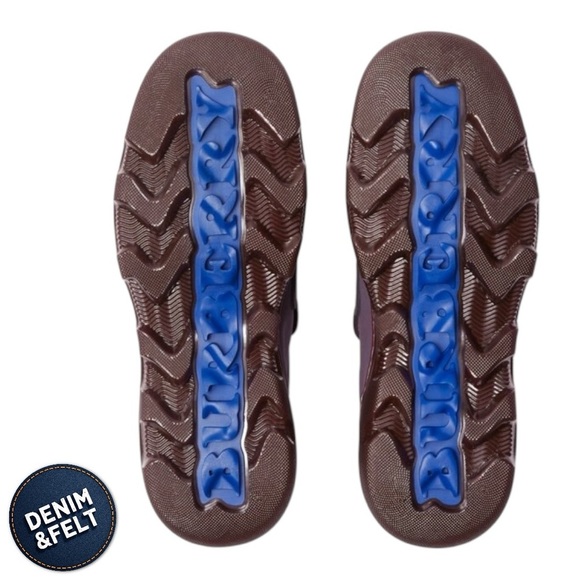 Burberry Unisex Plum Nubuck Creeper Clamp Leather Loaders | NEW/NIB!! - Picture 10 of 16